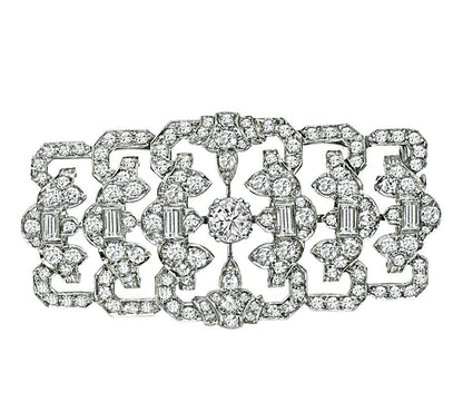 Art Deco 6.00ct Diamond Platinum Pin