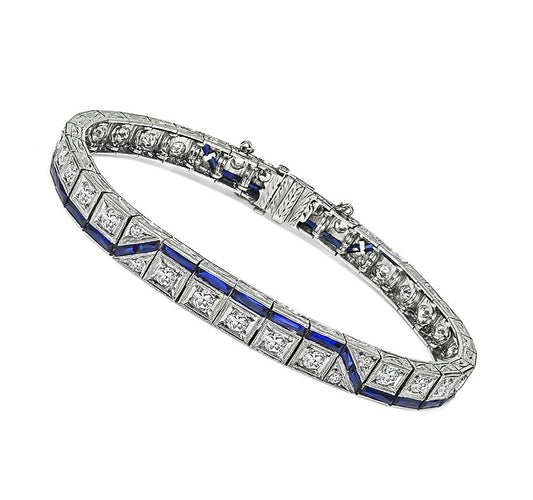 Art Deco 2.50ct Diamond Platinum Bracelet