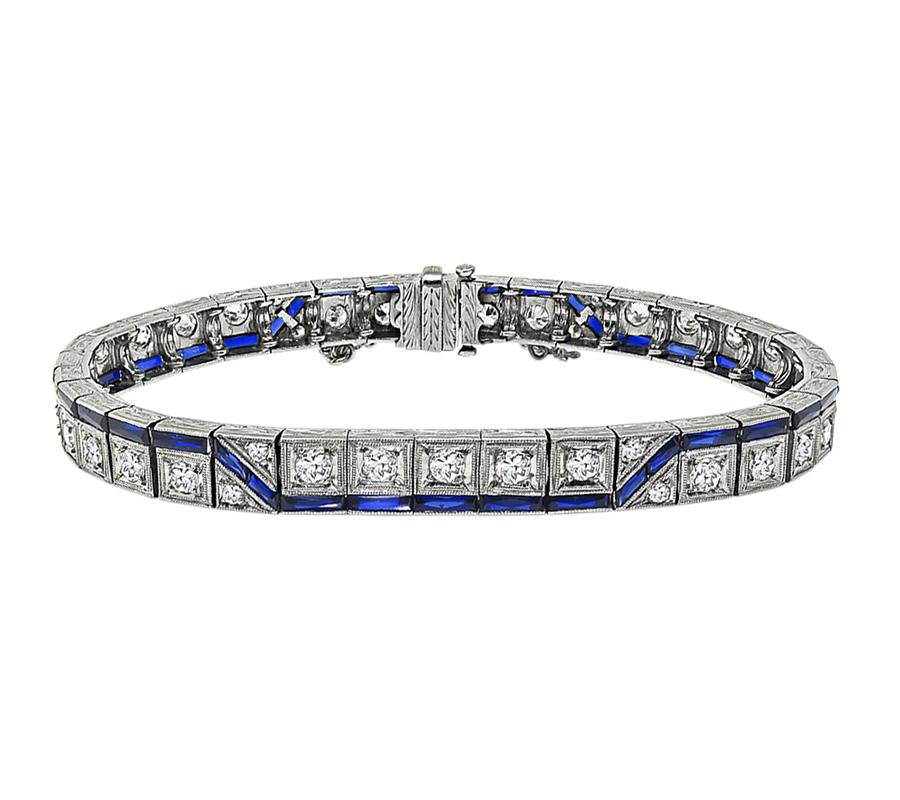 Art Deco 2.50ct Diamond Platinum Bracelet