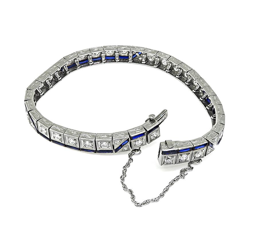 Art Deco 2.50ct Diamond Platinum Bracelet