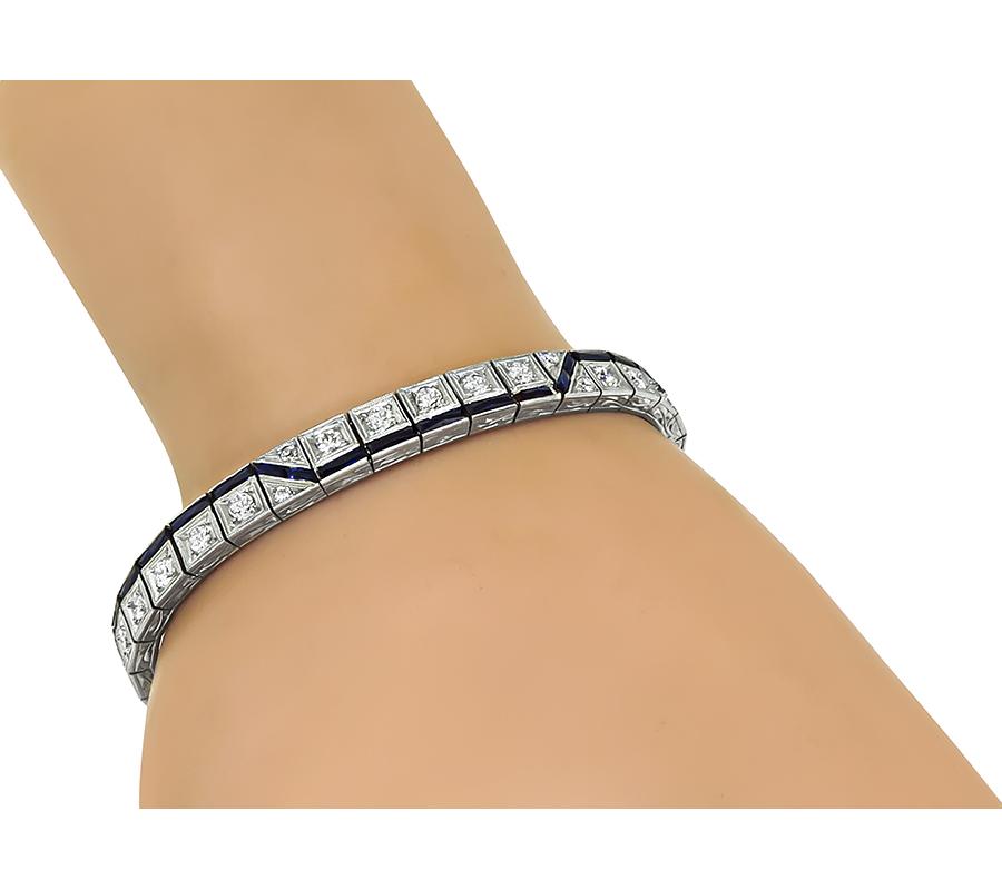 Art Deco 2.50ct Diamond Platinum Bracelet