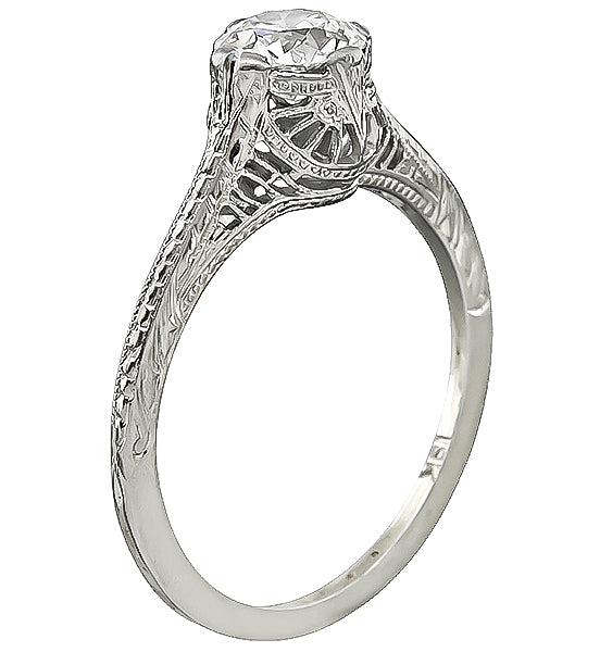 Edwardian 0.64ct Diamond Engagement Ring