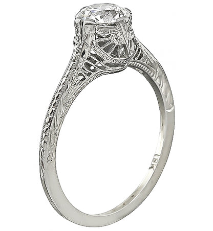 Edwardian 0.64ct Diamond Engagement Ring