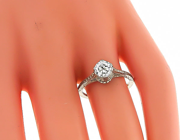 Edwardian 0.64ct Diamond Engagement Ring