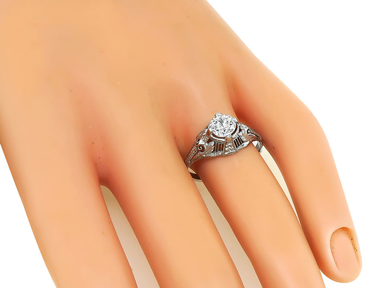 Edwardian 0.65ct Diamond Engagement Ring
