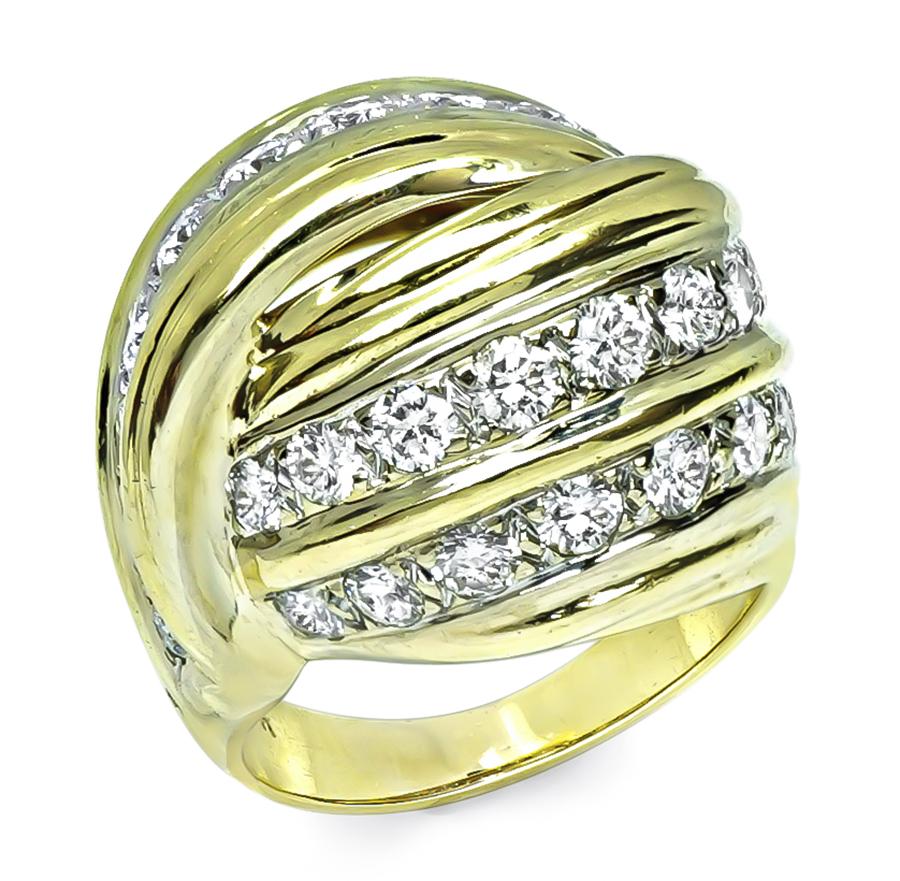 Estate 2.00ct Diamond Gold Ring