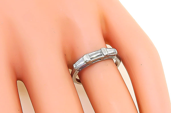 Estate 0.25ct Diamond Wedding Band