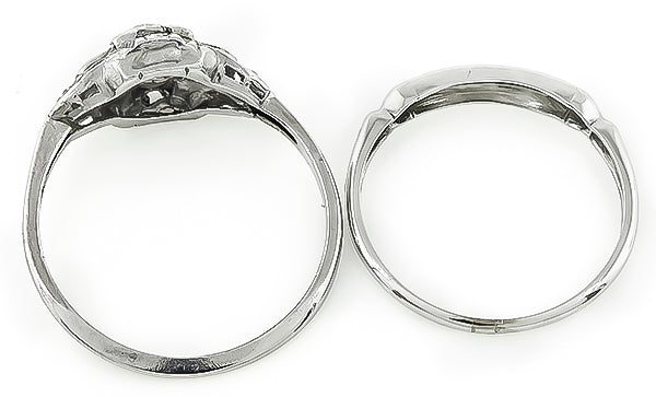 Estate 0.40ct Diamond Engagement Ring and Wedding Band Set