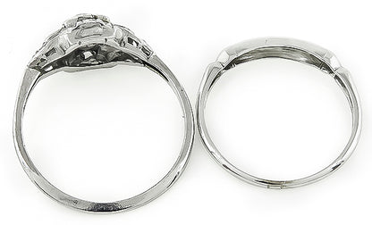 Estate 0.40ct Diamond Engagement Ring and Wedding Band Set