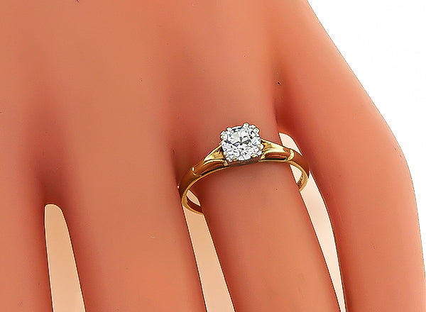 Victorian Antique 0.50ct Diamond Engagement Ring