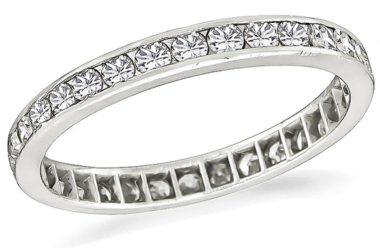 Estate 0.90ct Diamond Eternity Wedding Band