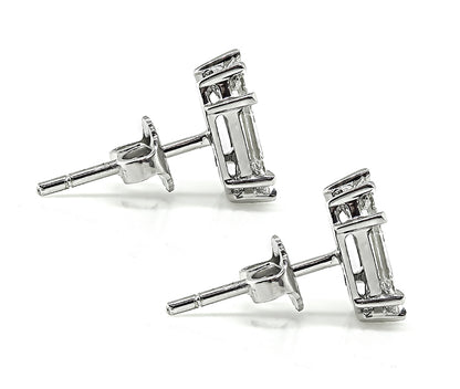 Estate 0.93ct Diamond Illusion Set Stud Earrings