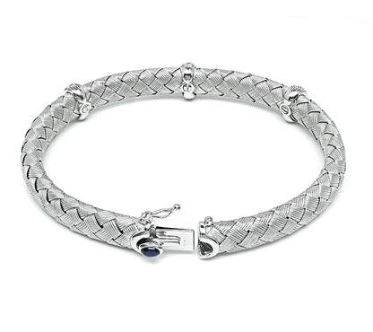 Estate 0.50ct Diamond Weave Bangle Bracelet
