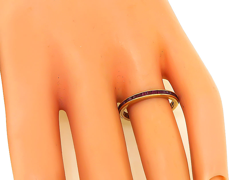 Estate 1.00ct Ruby Eternity Wedding Band