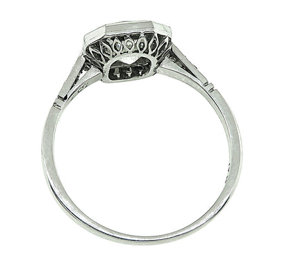 Estate 1.01ct Diamond Emerald Engagement Ring