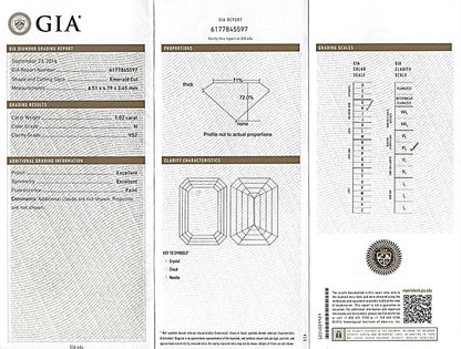 Estate Verragio GIA Certified 1.03ct Diamond Engagement Ring