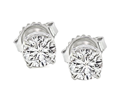 Estate 1.16cttw Diamond Stud Earrings
