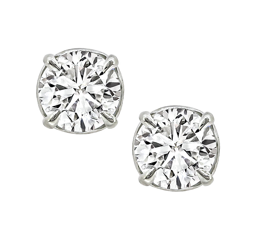 Estate 1.16cttw Diamond Stud Earrings