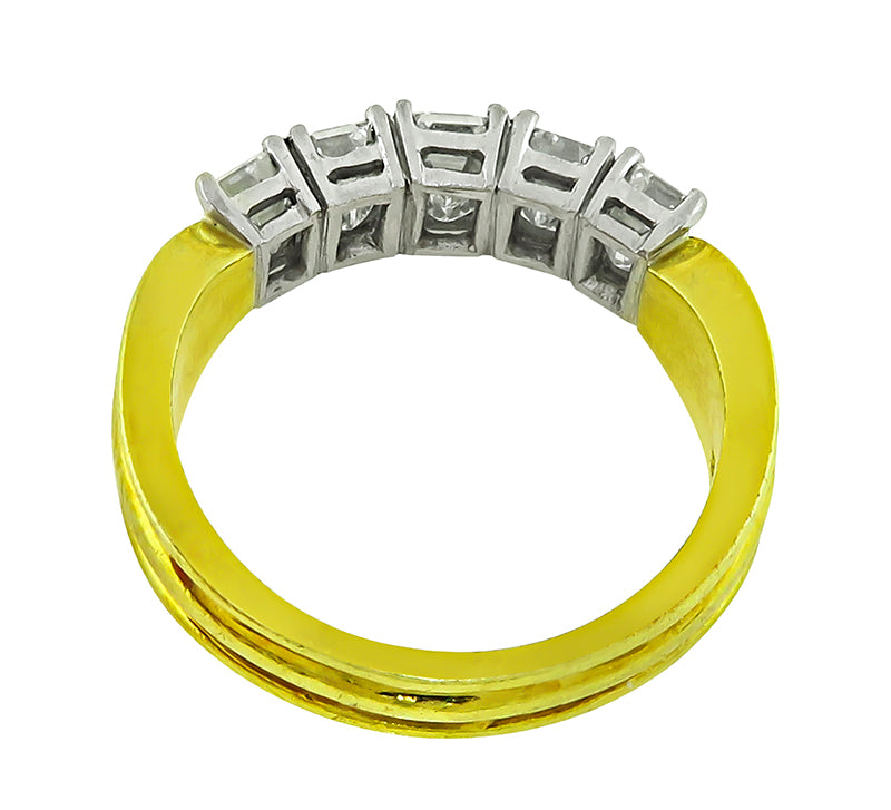 Estate 1.25ct Diamond Gold and Platinum Ring