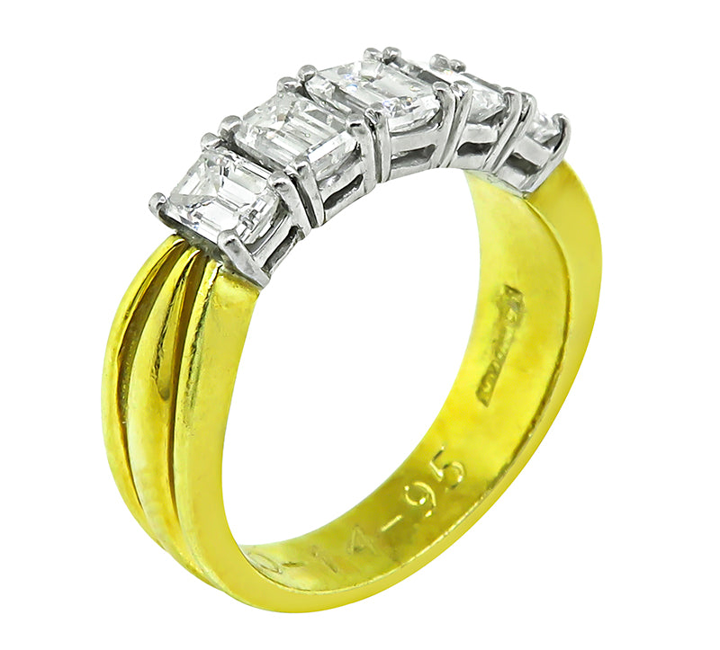 Estate 1.25ct Diamond Gold and Platinum Ring