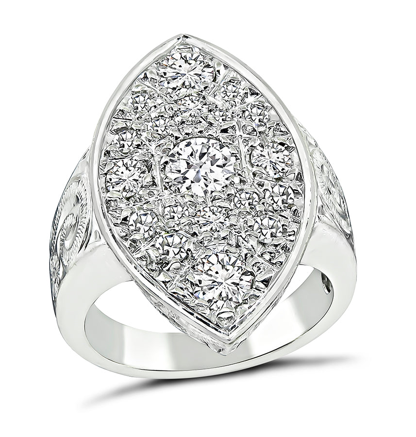 Vintage 1.30ct Diamond Gold Ring