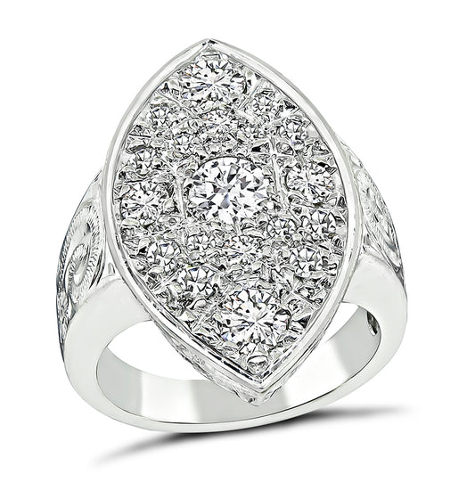 Vintage 1.30ct Diamond Gold Ring