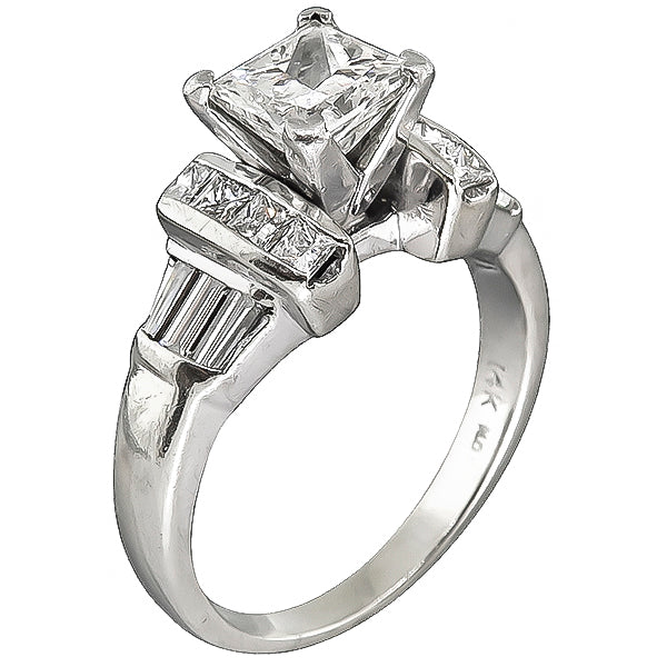 Estate IGI Certified 1.51ct Diamond Engagement Ring