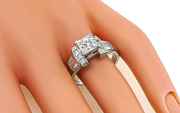 Estate IGI Certified 1.51ct Diamond Engagement Ring