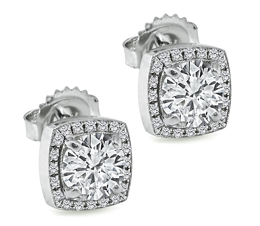 Estate 1.70ct Diamond Stud Earrings