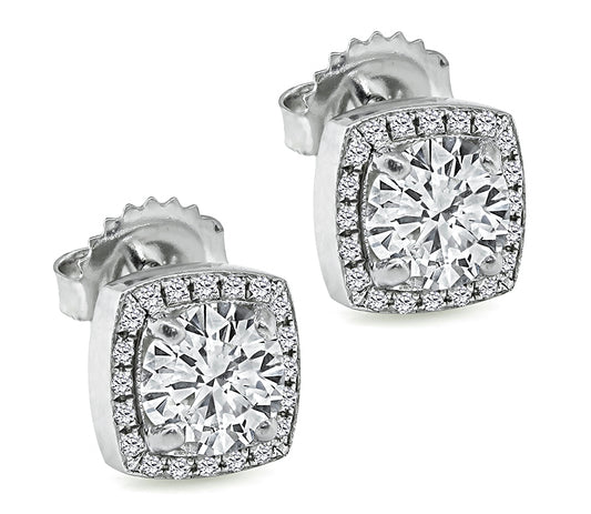 Estate 1.70ct Diamond Stud Earrings