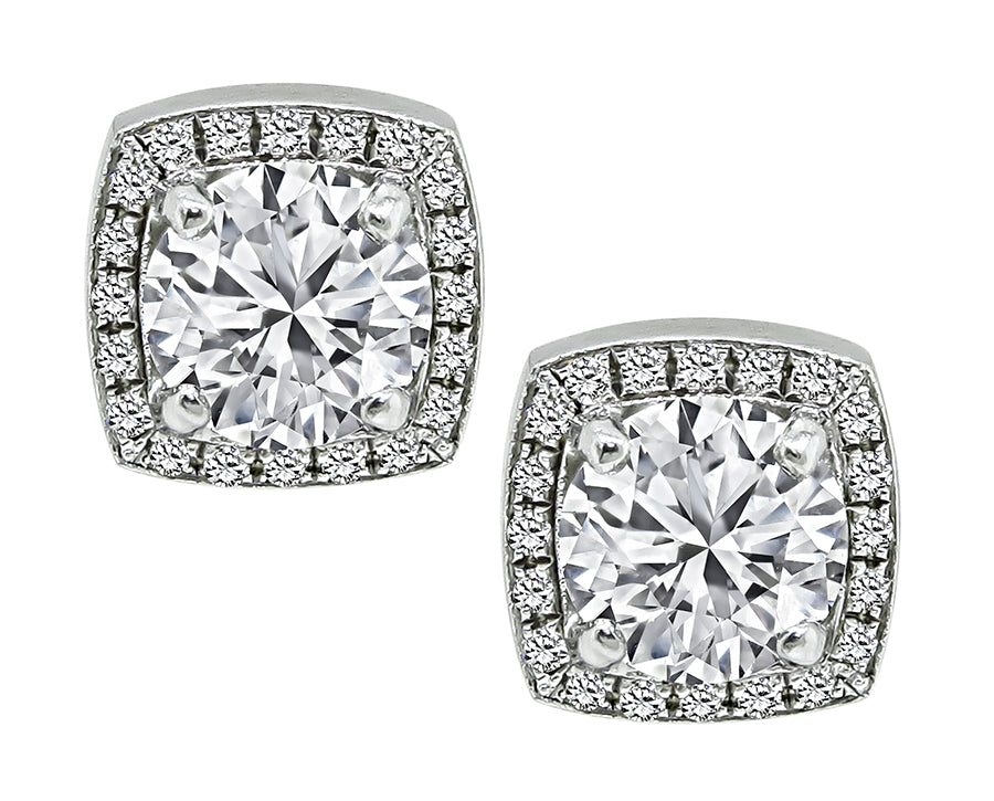 Estate 1.70ct Diamond Stud Earrings