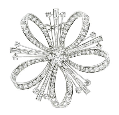 Estate 10.00ct Diamond Platinum Pin