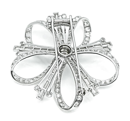 Estate 10.00ct Diamond Platinum Pin