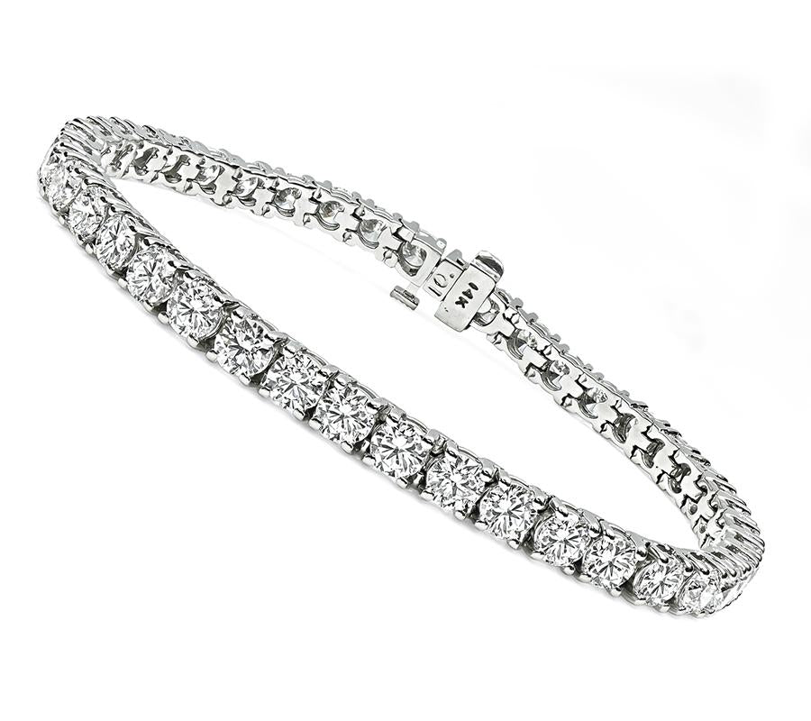 Estate 10.78ct Diamond Tennis Bracelet