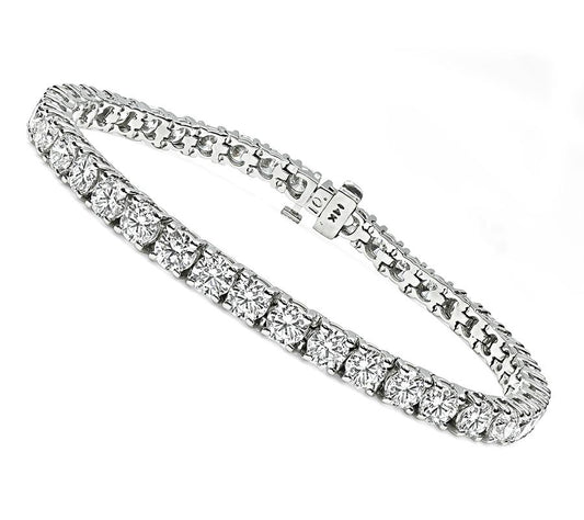 Estate 10.78ct Diamond Tennis Bracelet
