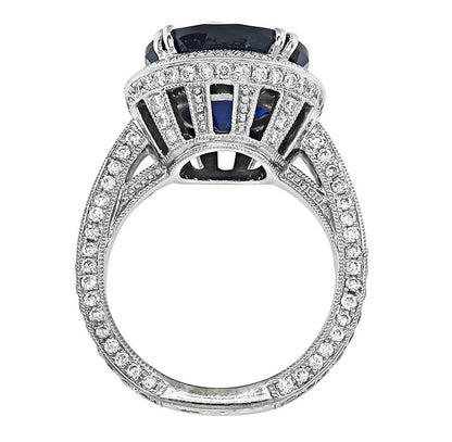 10.02ct Ceylon Sapphire 2.50ct Diamond Engagement Ring