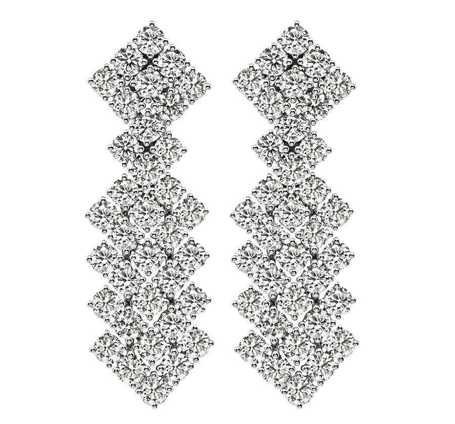 Estate 11.24ct Diamond Gold Earrings