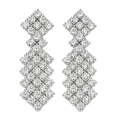 Estate 11.24ct Diamond Gold Earrings