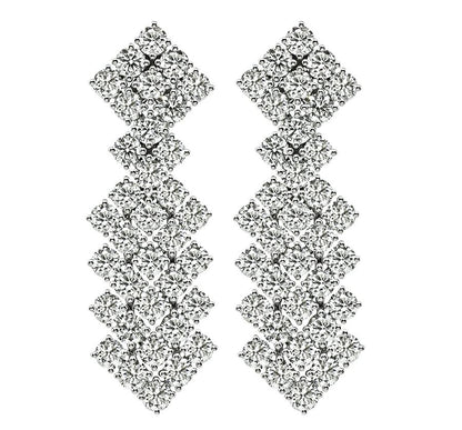 Estate 11.24ct Diamond Gold Earrings