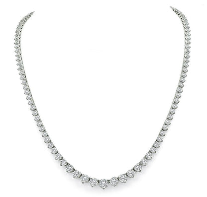 Estate 11.00ct Diamond Tennis Necklace