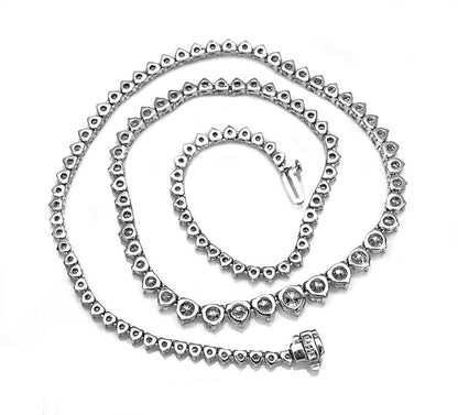 Estate 11.00ct Diamond Tennis Necklace