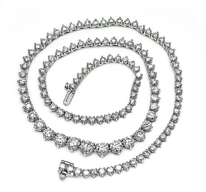 Estate 11.00ct Diamond Tennis Necklace