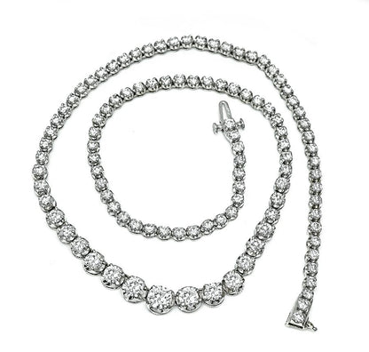 Estate 11.00ct Diamond Tennis Necklace