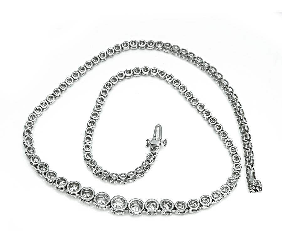 Estate 11.00ct Diamond Tennis Necklace