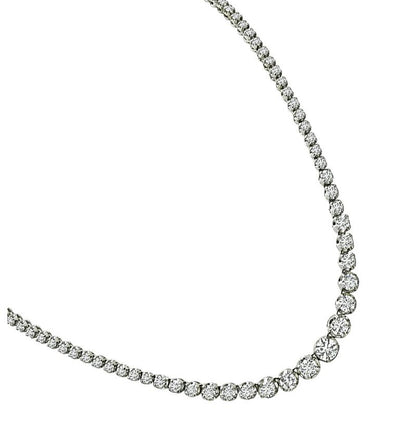 Estate 11.00ct Diamond Tennis Necklace