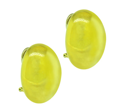 Estate Gold Oval Earrings