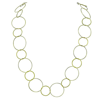 18k Yellow Gold Circle Link Necklace