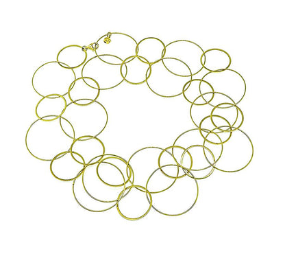 18k Yellow Gold Circle Link Necklace