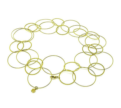 18k Yellow Gold Circle Link Necklace
