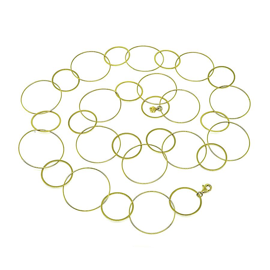 18k Yellow Gold Circle Link Necklace